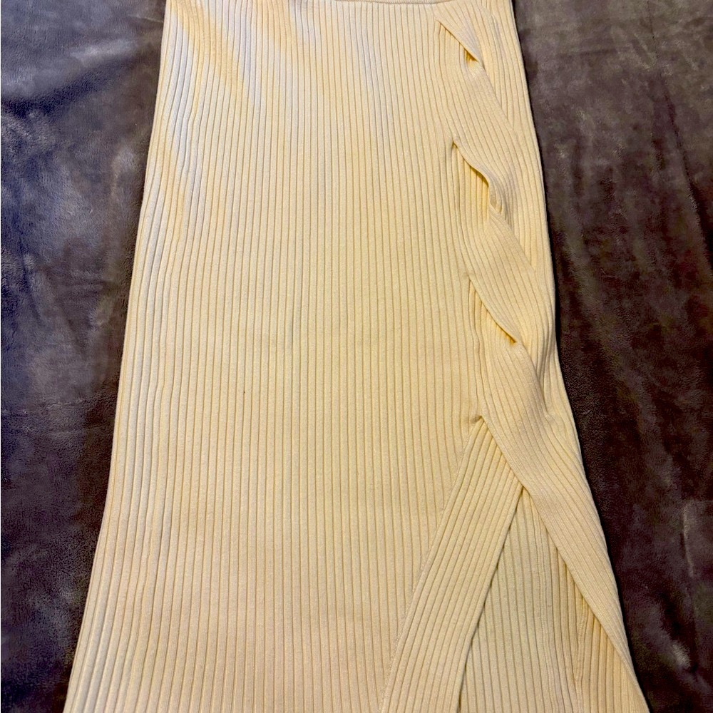 Anthropologie Maeve cream cable knit skirt medium